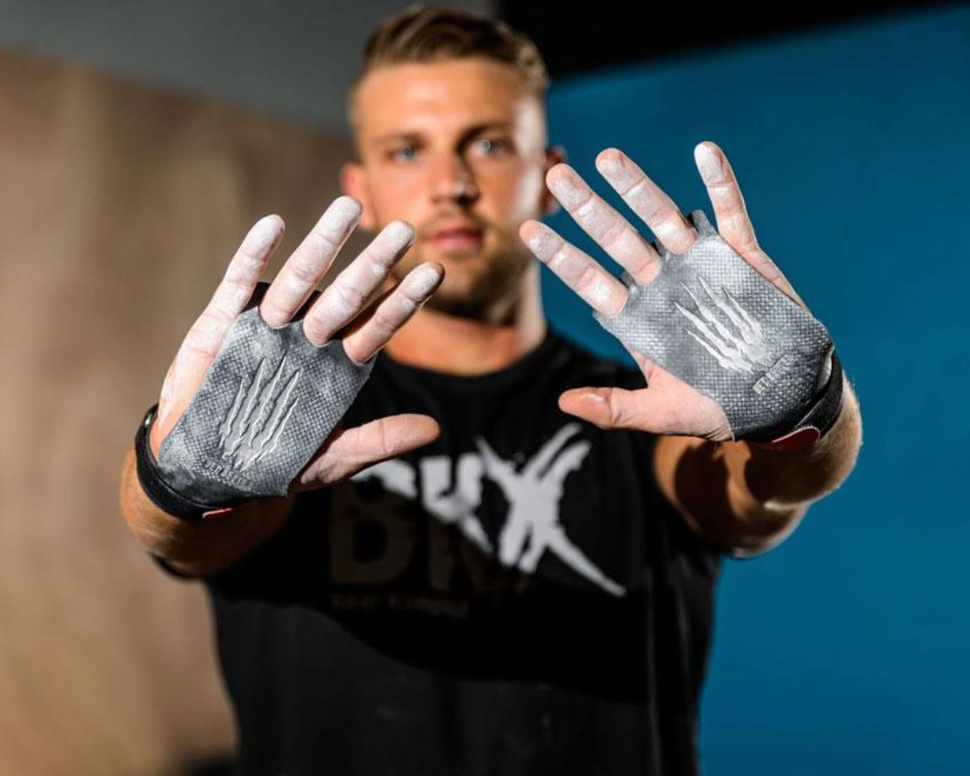 Weight Lifting Comfort & Support-Hand Protection from Rips & Blisters. Pull-ups Bear KompleX 3 & 2 Hole Carbon Hand Grips for Gymnastics & Crossfit Wrist Straps WODs w 