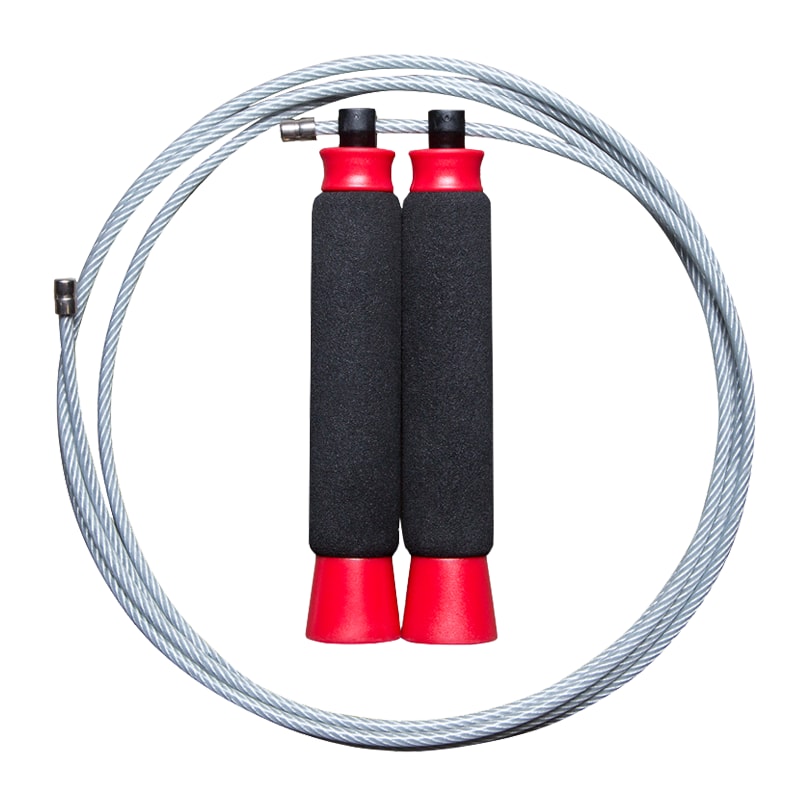 Foam Handle Steel Cable Jump Rope - 7' - Green
