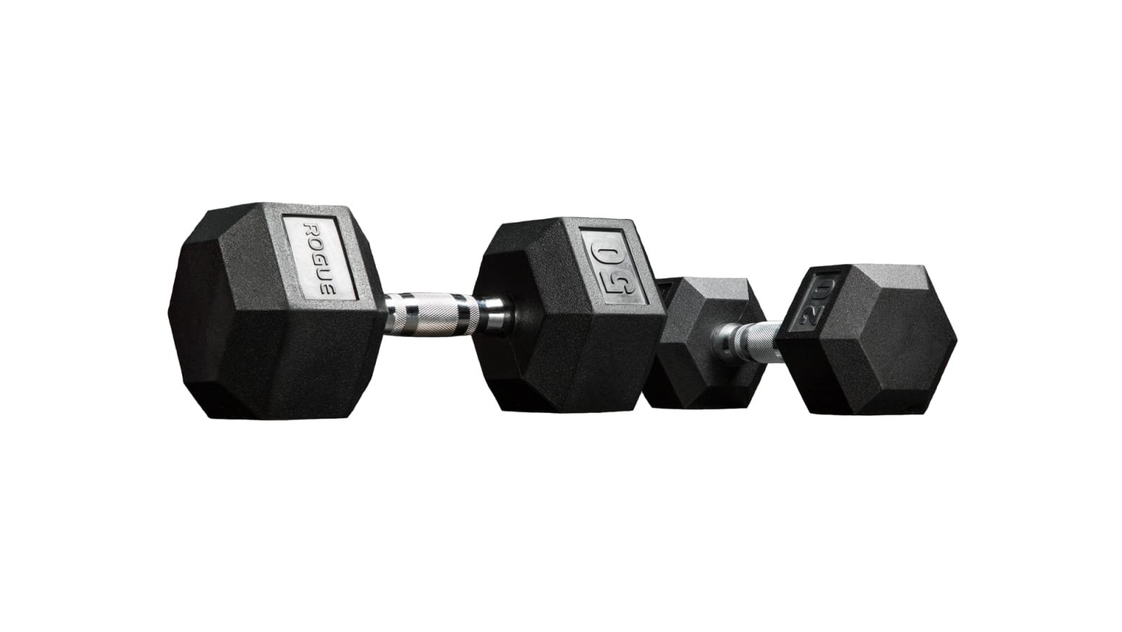 LLguz 2-Pack Hex Rubber Dumbbell Barbell with Metal Handles for Fitness Club Indoor Exercise,Shipped from USA 