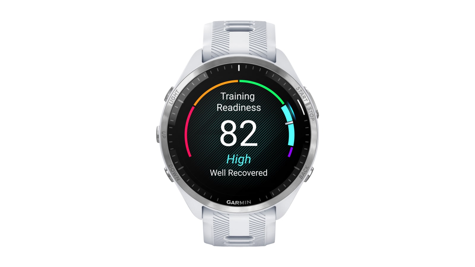  Garmin Forerunner 265 (Black/Powder Gray) Running GPS  Smartwatch, Colorful AMOLED Display, Training Metric, & Recovery Insights