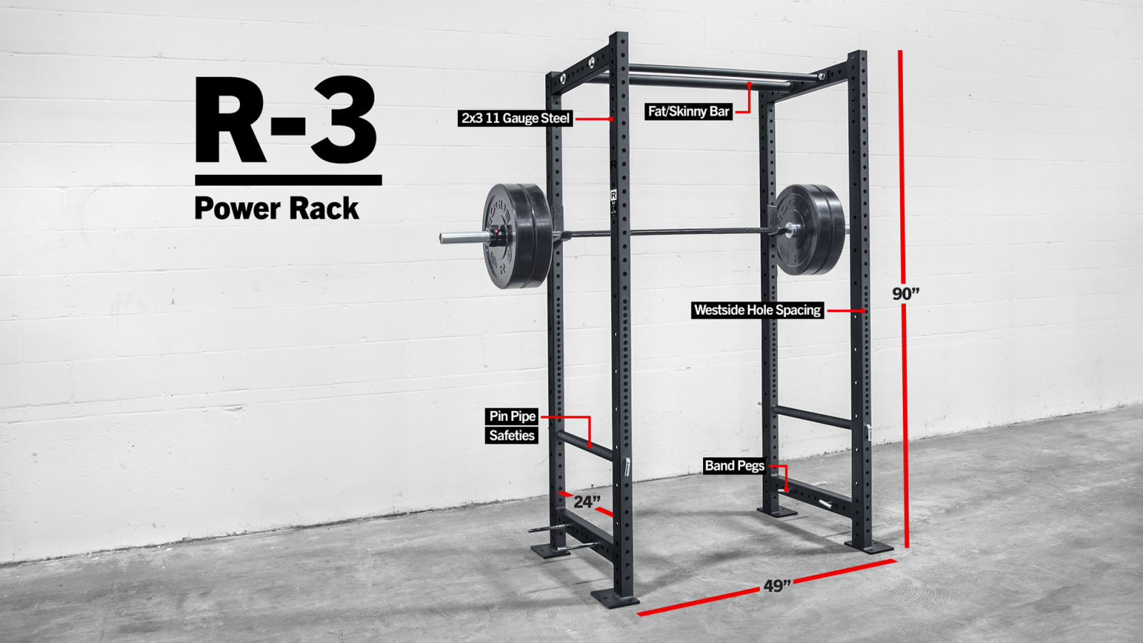 Tussendoortje Lagere school bereik Rogue R-3 Power Rack - Weight Training - CrossFit | Rogue Fitness
