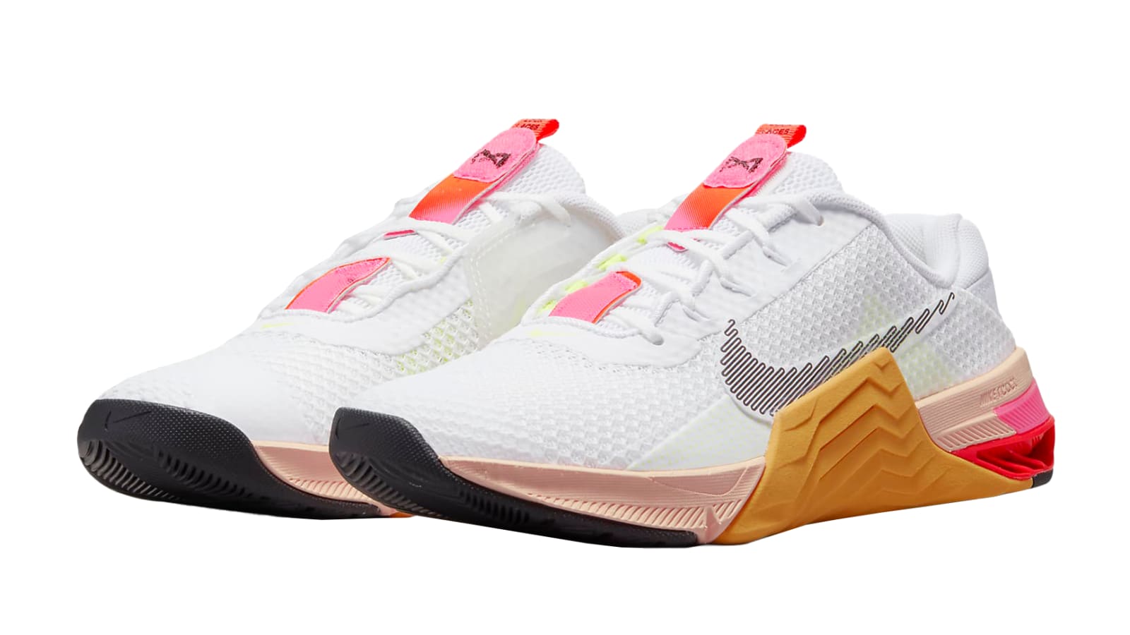 nike metcon pink and white