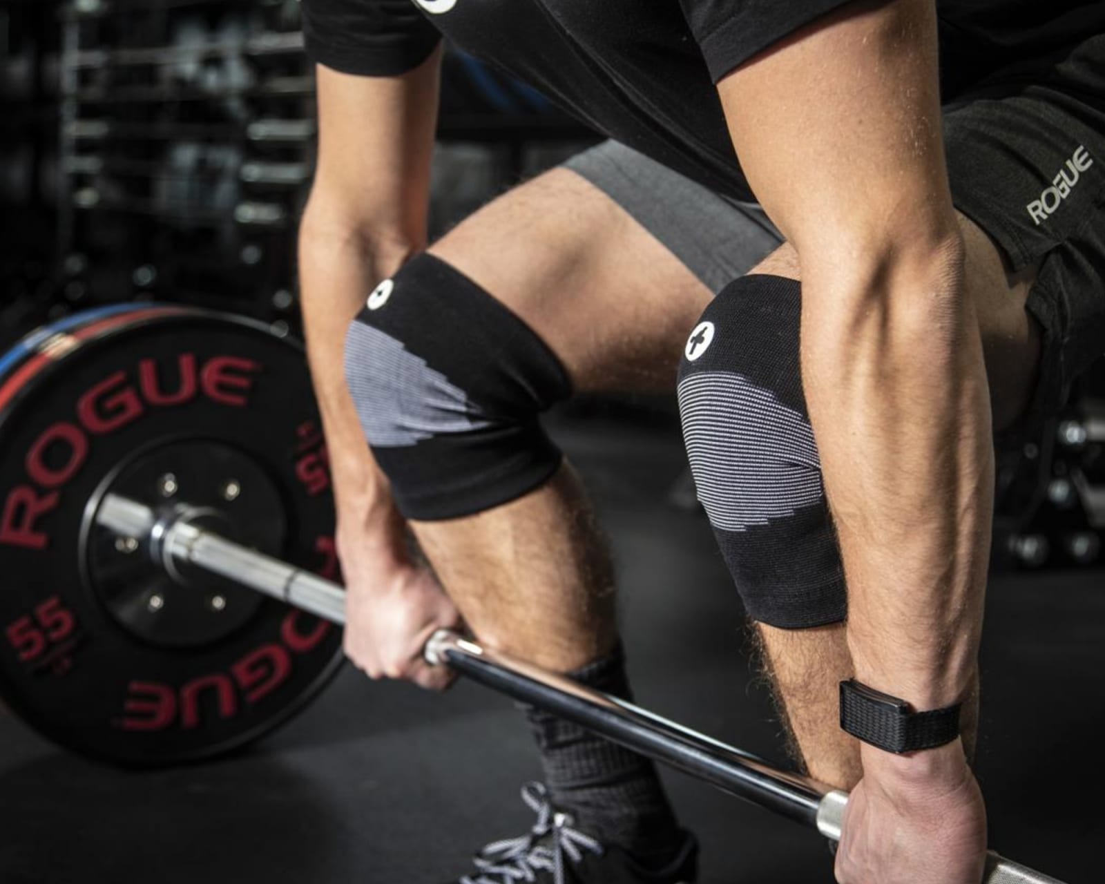 Hookgrip Knee Sleeves 2.0 Black / Rogue Fitness