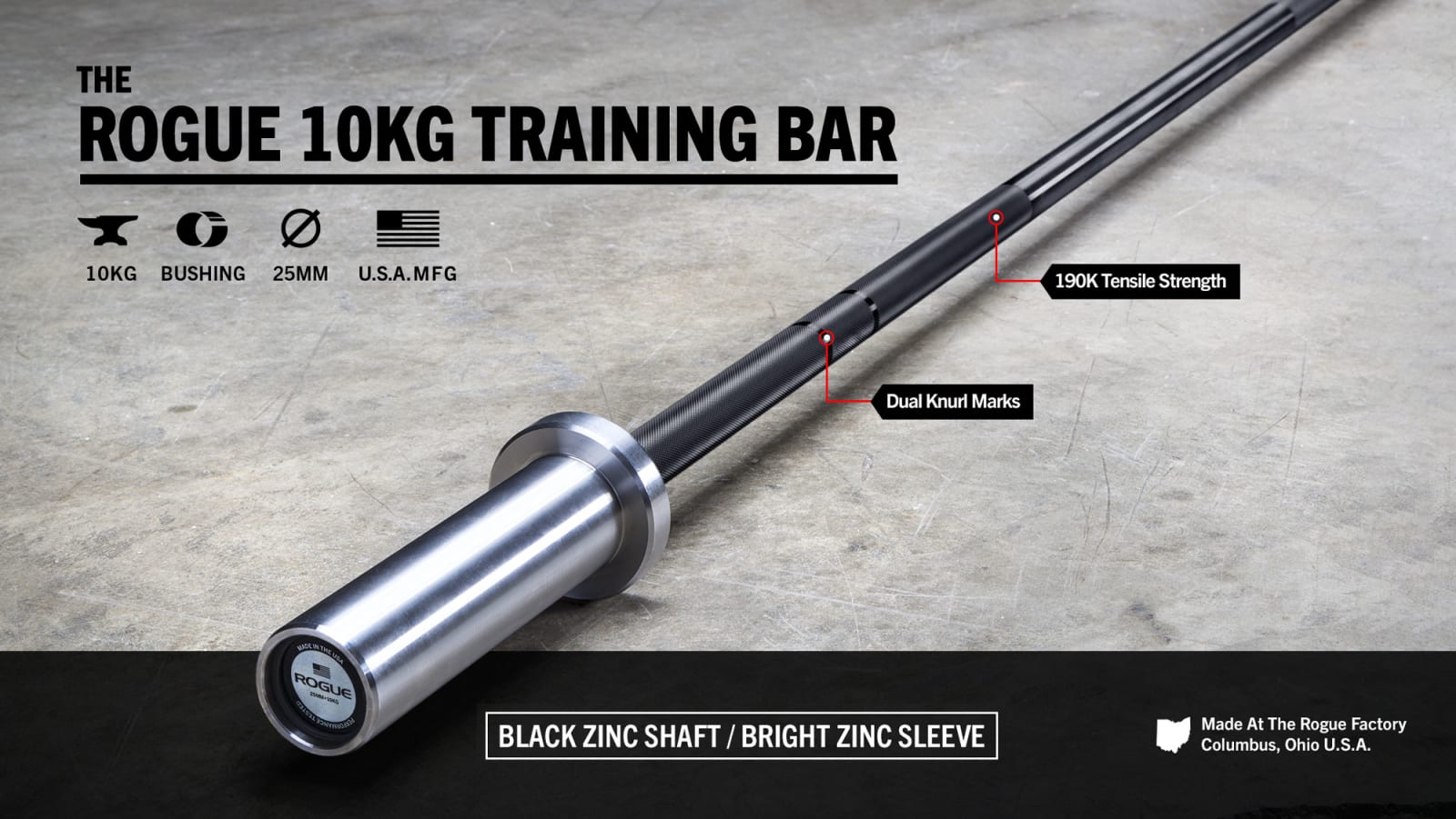 Rogue 10KG Training Bar