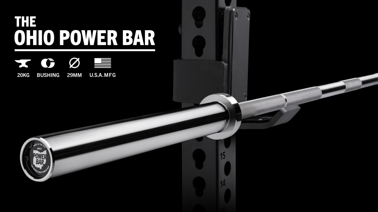 Rogue 20KG Ohio Power Bar Stainless Steel Rogue Fitness Australia