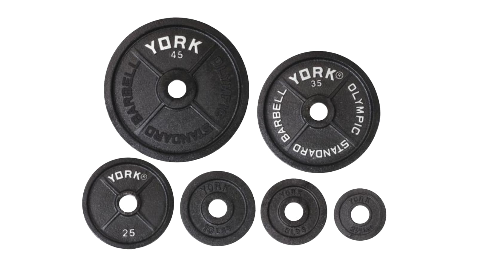 45 LB Cast Iron Olympic Plates, Sold Individually, Classic Weight