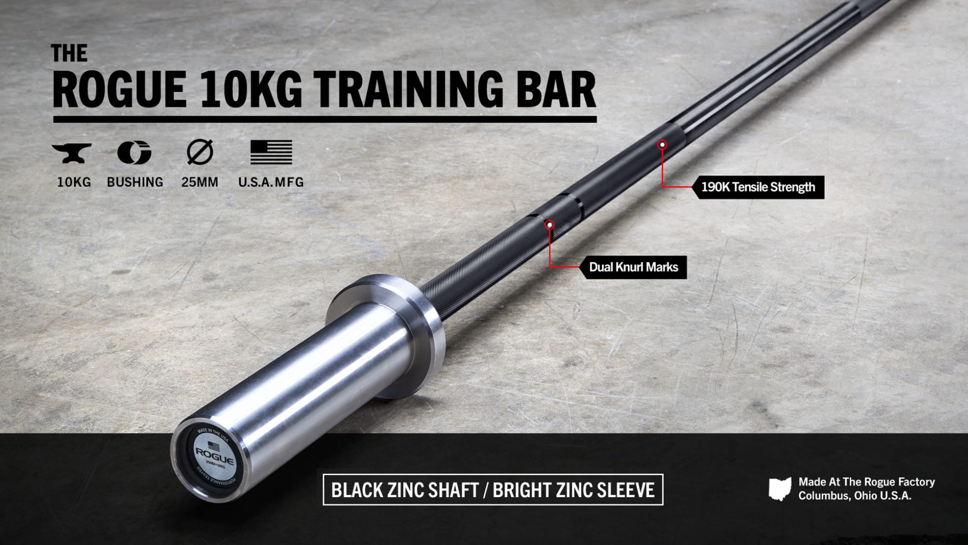 Rogue Fitness Training Bar - Thumbnail 2