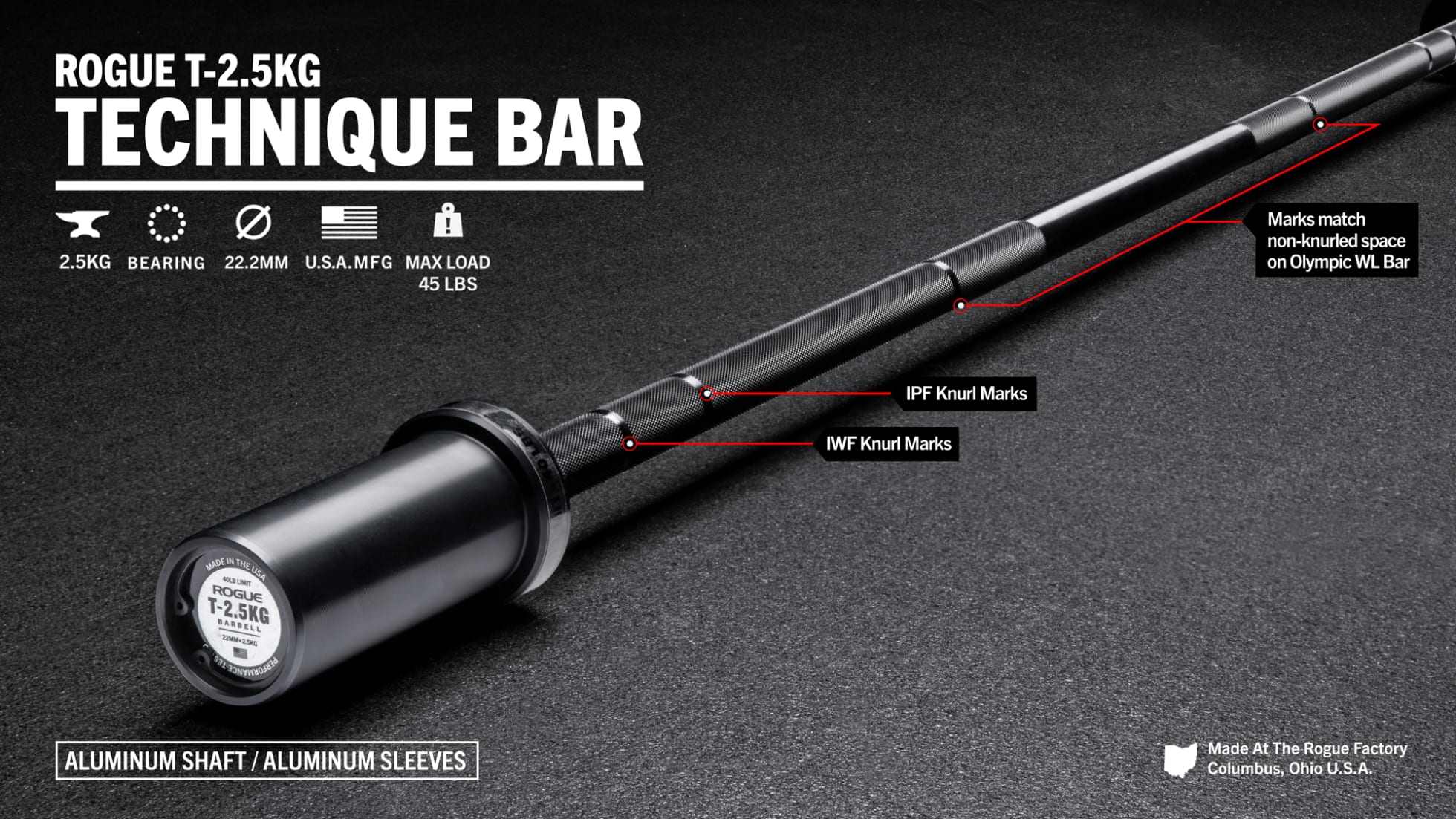 Rogue Fitness Technique Bar - Thumbnail 2