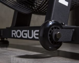 Echo Bike wheels close-up