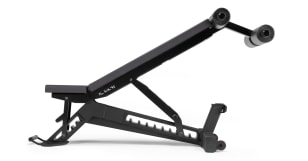 catalog/Strength Equipment/Strength Training/Weight Benches/Adjustable : Incline Benches/RF0983-BLACK-MG/2024 MG colors/RF0983-BLACK-MG-Red-Flat-Seat-Incline_jqrr3u