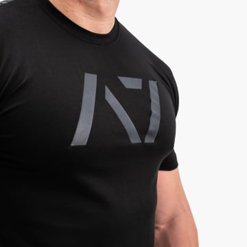 A7 Fitness Stealth Bar Grip Shirt - Black close up