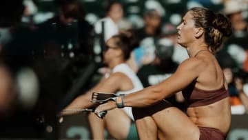Tia Clair-Toomey rowing