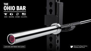 catalog/Weightlifting Bars and Plates/Barbells/Mens 20KG Barbells/2023 Ohio Bar Update/THE OHIO BAR - BLACK ZINC RA2889-BLBR/RA2889-BLBR-H_j55ltf