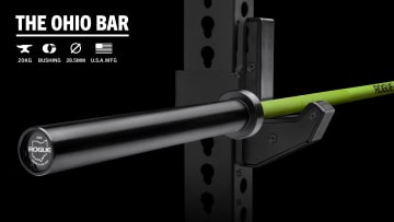 catalog/Weightlifting Bars and Plates/Barbells/Mens 20KG Barbells/OHIOCERAKOTE/2023 Update/Updated 28.5 header images/OHIOCERAKOTE-Red-black-H_qdfvwt