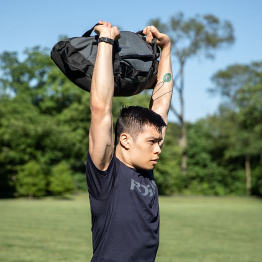 Sandbags Filling A Heavy Bag With Rubber Mulch Rogue 3-in-1