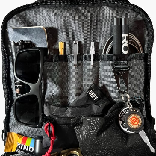 DEFY Bucktown Waxed Canvas Backpack - 23L Laptop Bag, Water Repellent, 17 Inch Sleeve, Black - View #5