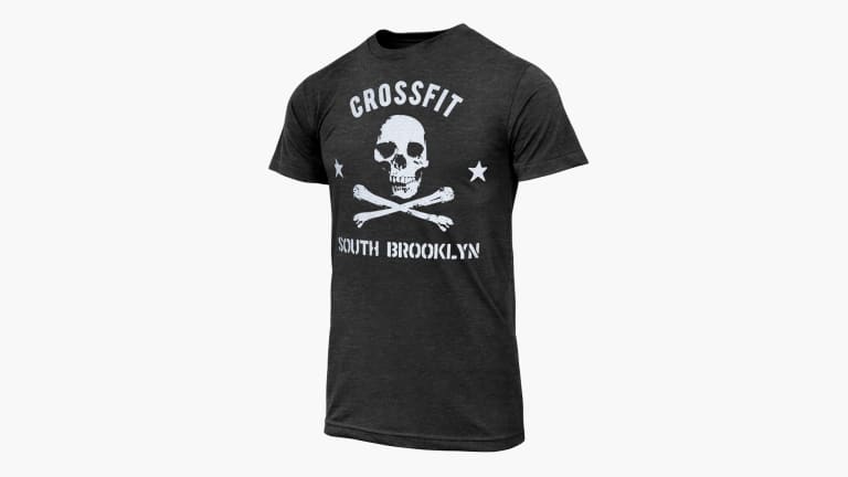 CrossFit South Brooklyn T-Shirt - Black shown on a white background