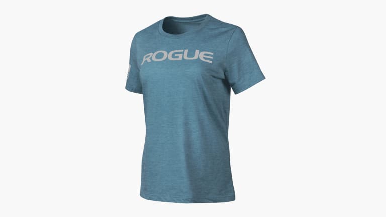 catalog/Apparel/Women's Apparel /T-Shirts/New Relaxed Fit Shirts/Heather Deep Teal:Silver/HW0987-H_v3x12o