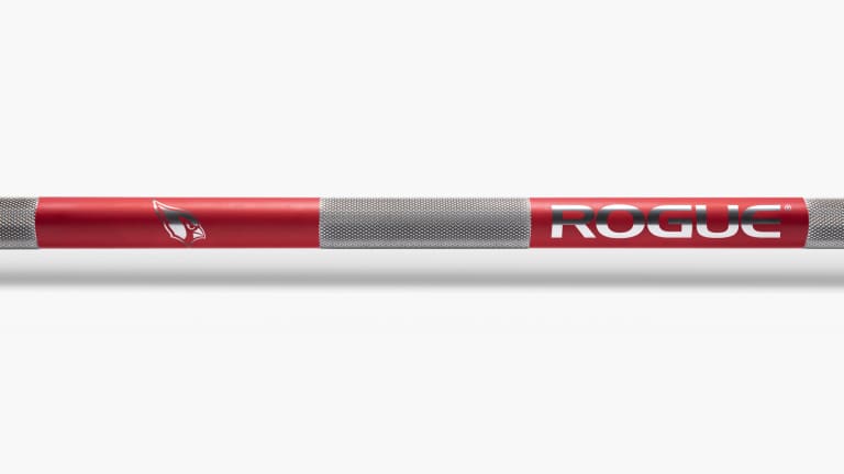 catalog/Weightlifting Bars and Plates/Barbells/Mens 20KG Barbells/NFL - Power Bar/Ohio-Power-Bar-NFL-Cardinals-Shaft-View-H_pifpeb