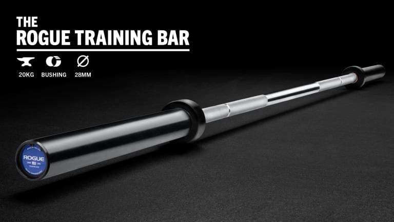 28MM Rogue Training Bar (Stainless Shaft / Black Sleeve)