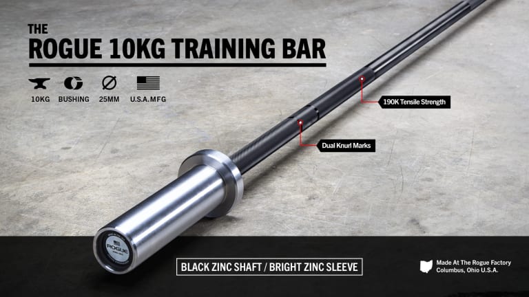 catalog/Weightlifting Bars and Plates/Barbells/Junior's Barbells/RA0713-BLBR/10KG-TrainingBar-Header-GFXC2026_1_dkpzuf