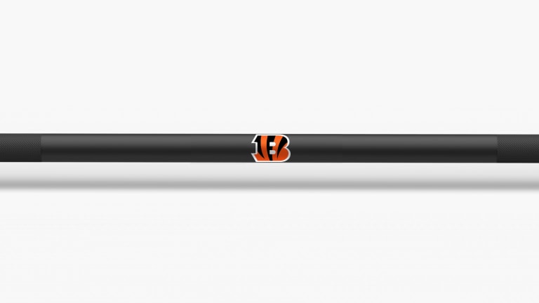 catalog/Weightlifting Bars and Plates/Barbells/Mens 20KG Barbells/NFL - Ohio Bar/Ohio Bar Pics/Ohio-Bar-Cardinals-NFL-Shaft-2_dcpja7