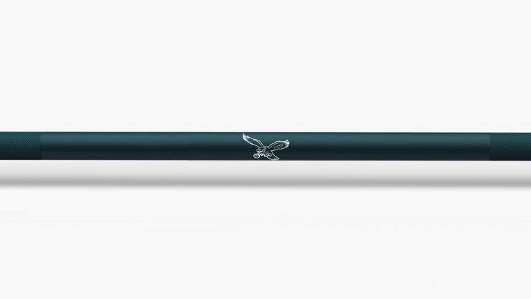catalog/Weightlifting Bars and Plates/Barbells/Mens 20KG Barbells/NFL - Ohio Bar/Ohio Bar Pics/Ohio-Bar-Cardinals-NFL-Shaft-2_dcpja7