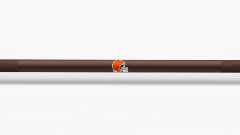 catalog/Weightlifting Bars and Plates/Barbells/Mens 20KG Barbells/NFL - Ohio Bar/Ohio Bar Pics/Ohio-Bar-Cardinals-NFL-Shaft-2_dcpja7