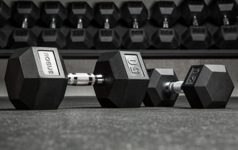 Rubber Hex Dumbbells