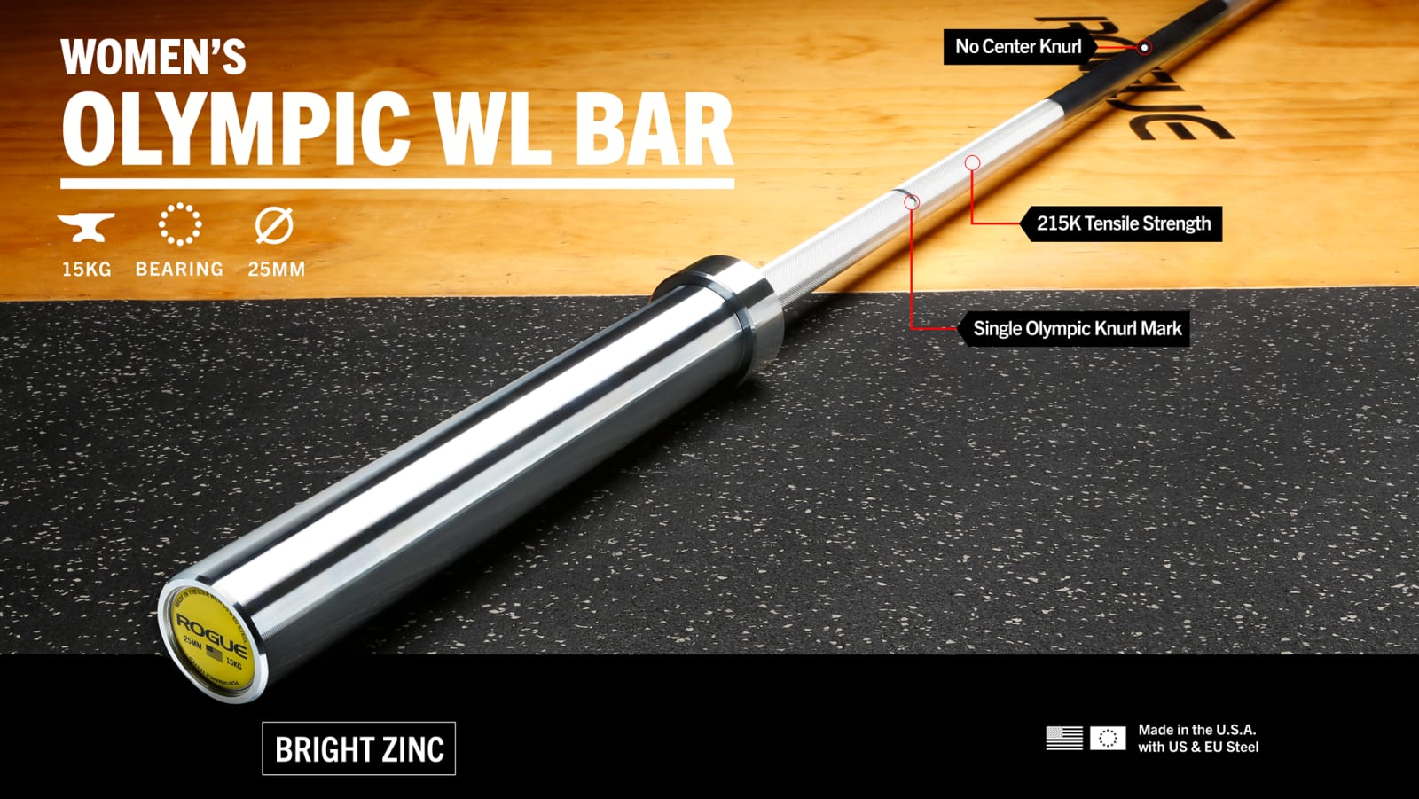 olympic bar with center knurling